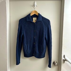 Levi’s Navy Blue Chunky Knit Cardigan (size S)
